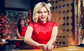 Bàn chơi Baccarat trực tuyến tại kwin68 Casino với dealer nữ